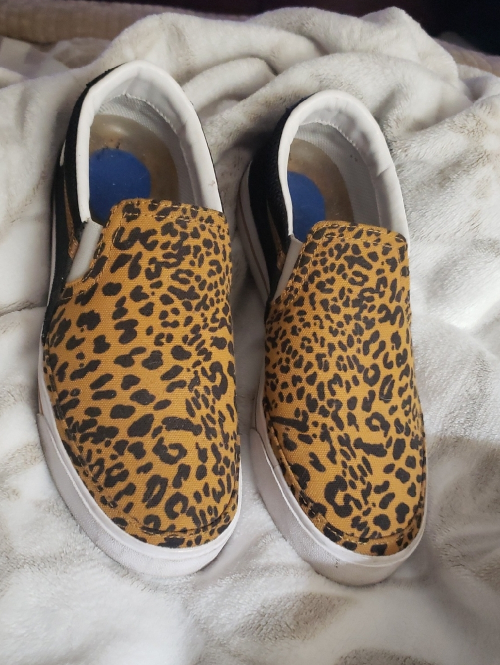 Nike Leopard-Print Slip-On Sneakers in Yellow & Black